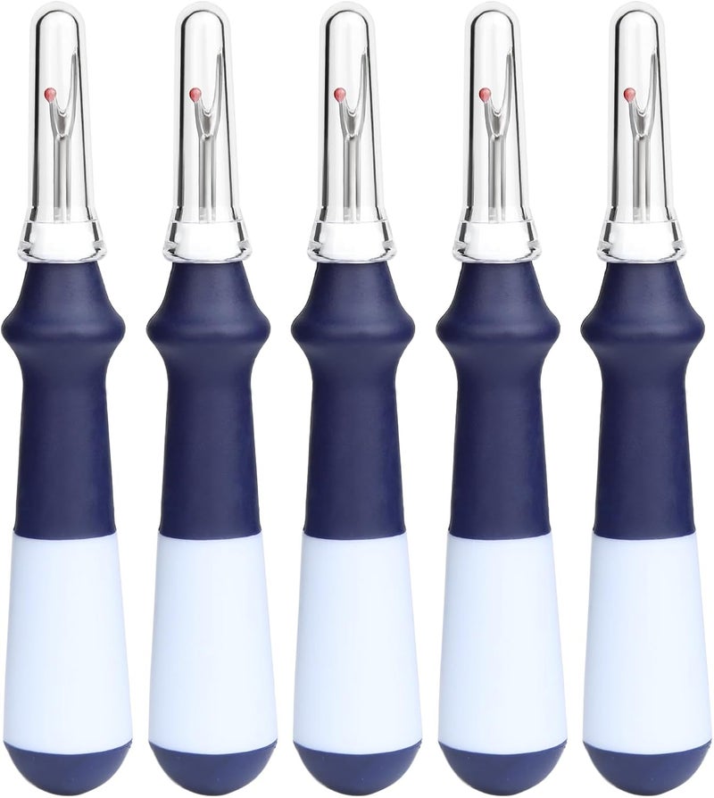 ZMAAGG 5 Pcs Ergonomic Grip Seam Ripper, Seam Ripper Set, Blue Seam Rippers for Sewing,Thread Remover Tool for Crafting Removing Embroidery Hems Seams (Purple) - Image 1